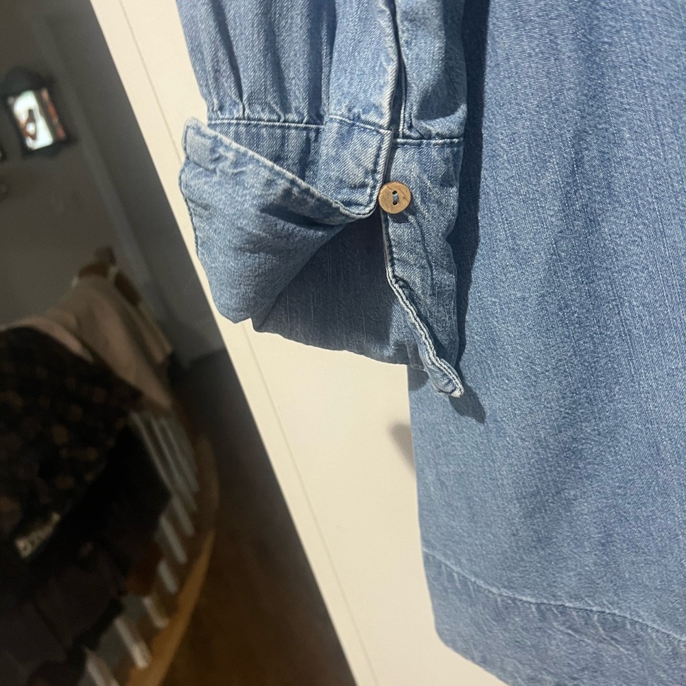 Free People Light Blue Denim Shirt - Picture 5 of 8